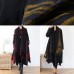 spring coat fashion yellow print asymmetric coats