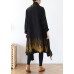 spring coat fashion yellow print asymmetric coats